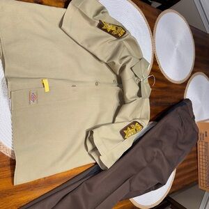 Dickies Khaki Sheriff Uniform Shirt and pants